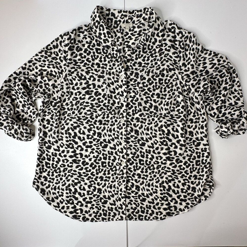 Talbots Plus Leopard Print Button Front Blouse Sz… - image 7